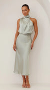Solène High Waist Midi Dress