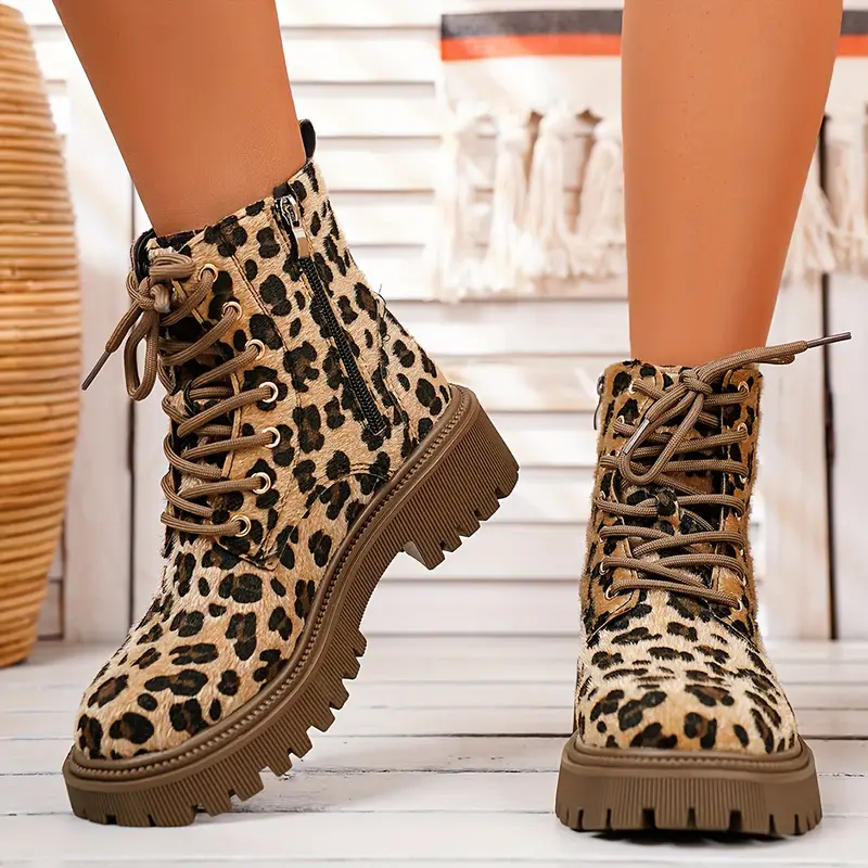 Edith | Panther Print Boots