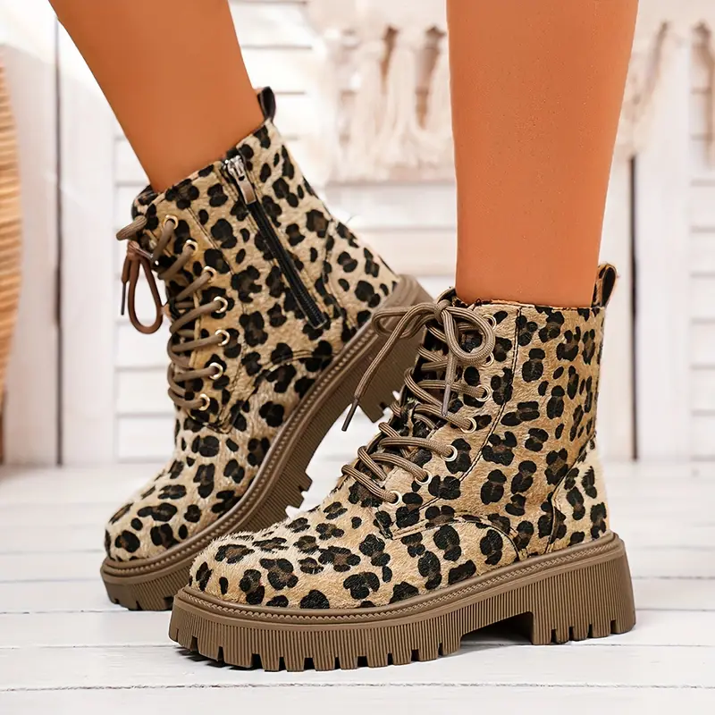 Edith | Panther Print Boots