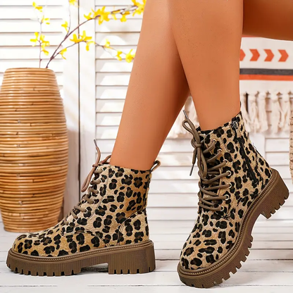 Edith | Panther Print Boots