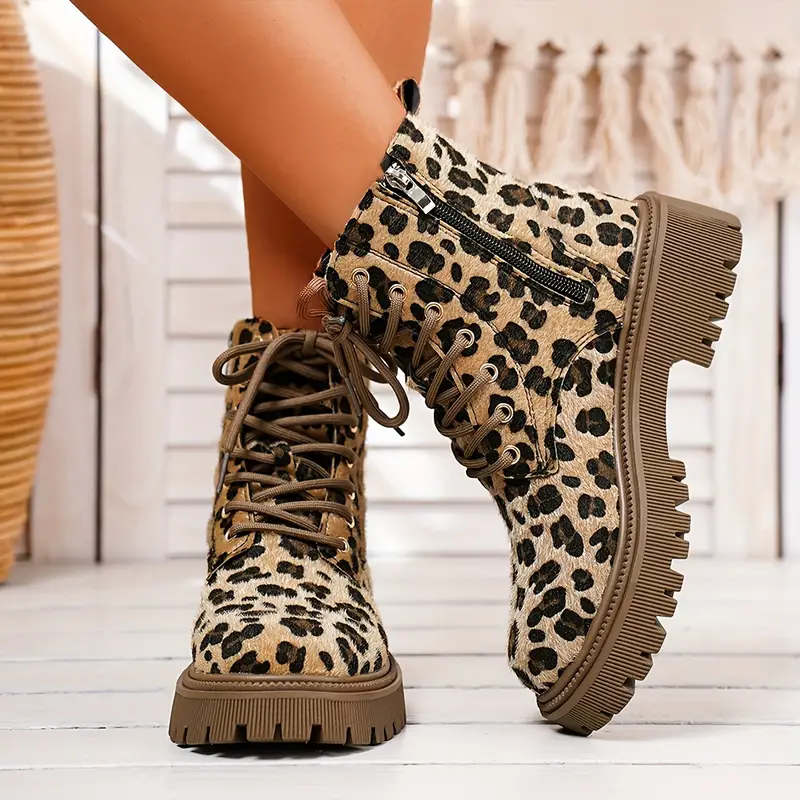 Edith | Panther Print Boots